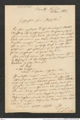 Nachlass Franz Steindachner, Brief von Otto Staudinger an Franz Steindachner (18.11.1882), Inv.Nr. 504.03, Seite 1